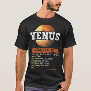 Venus Facts - Venus Planet Space Lover T-Shirt
