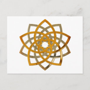 Venus Flower Duo - antiek metaal Briefkaart