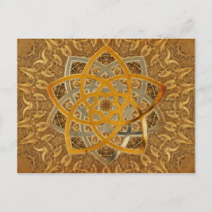 Venus Flower Duo - antiek metaal Briefkaart