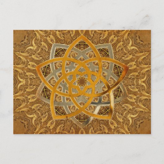 Venus Flower Duo - antiek metaal Briefkaart (Voorkant)