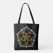 Venus Flower Lotus gold Silver Tote Bag (Achterkant)