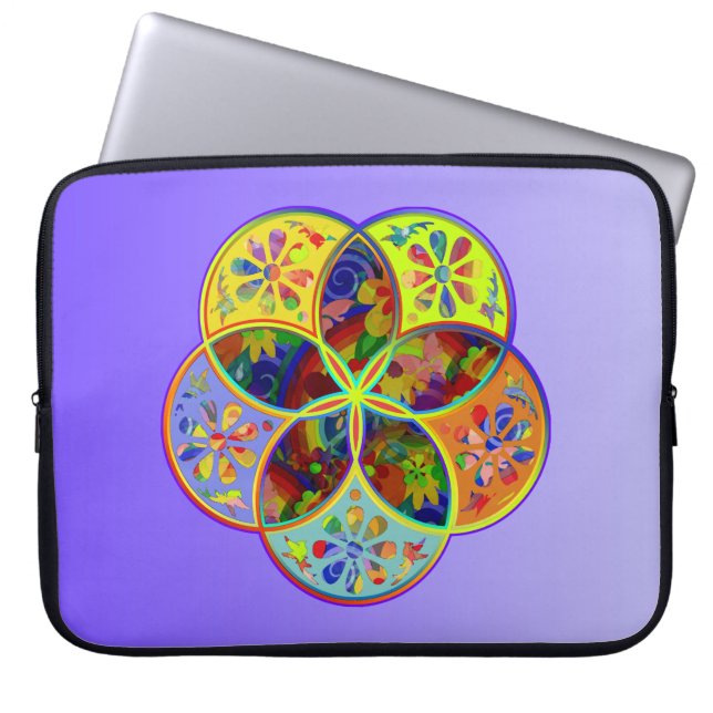 Venus Flower of Love fineART Flower Power Laptop Sleeve (Voorkant)