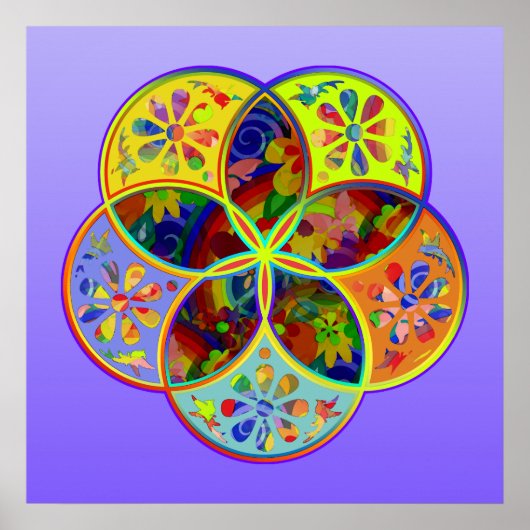 Venus Flower of Love fineART Flower Power Poster (Voorkant)