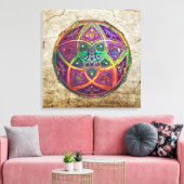 Venus Flower of Love fineART Oriental Antiek Gold Canvas Afdruk (Insitu (Woonkamer))