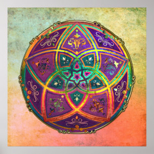 Venus Flower of Love fineART Oriental Antiek Gold Poster