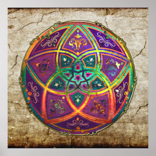 Venus Flower of Love fineART Oriental Antiek Gold Poster