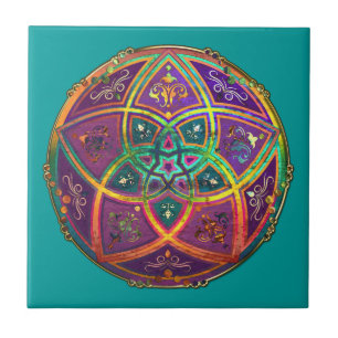 Venus Flower of Love fineART Oriental Antiek Gold Tegeltje