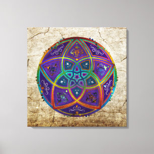 Venus Flower of Love fineART Oriental Antiek lila Canvas Afdruk