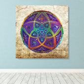 Venus Flower of Love fineART Oriental Antiek lila Canvas Afdruk (Insitu (Houten vloer))