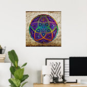 Venus Flower of Love fineART Oriental Antiek lila Poster (Thuiskantoor)