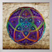 Venus Flower of Love fineART Oriental Antiek lila Poster (Voorkant)