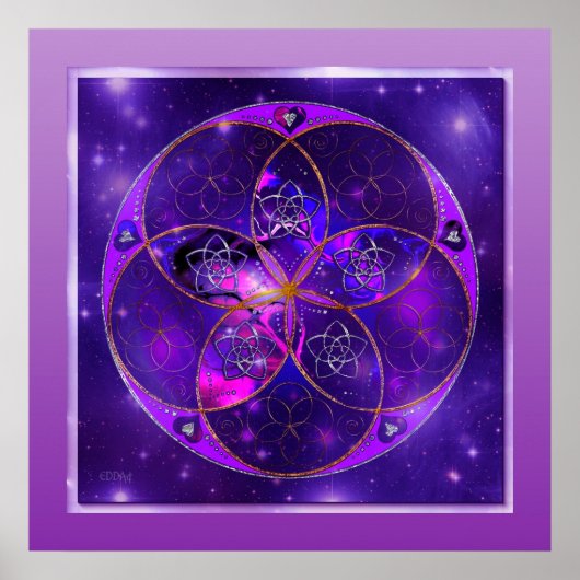 Venus Flower of Love fineART Universe Poster (Voorkant)