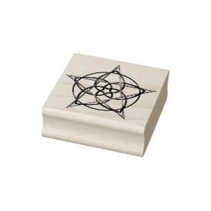 Venus Flower of Love Pentagram - TriColor Rubberstempel