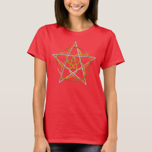 Venus Flower Pentagram - TriColor T-shirt