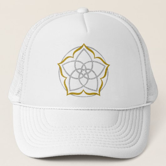 VENUS FLOWER/Venusblume Lotus SILVER GOLD Trucker Pet (Voorkant)