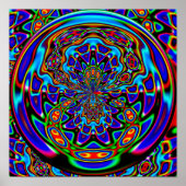 Venus Fly Trap Abstract Digital Poster (Voorkant)