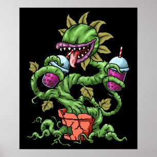 Venus Fly Trap Bubble Tea Gift Carnivorous Planten Poster