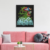 Venus Fly Trap Kinder Bubble Tea Gift Carnivorous Canvas Afdruk (Insitu (Woonkamer))