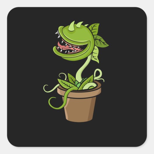 Venus Fly Trap Plant Gift Men Carnivorous Plants Vierkante Sticker (Voorkant)