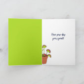 Venus Fly Trap Plant Illustralized Personalized Kaart (Binnen)
