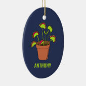 Venus Fly Trap Plant Illustralized Personalized Keramisch Ornament (Rechts)