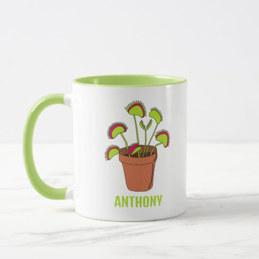 Venus Fly Trap Plant Illustralized Personalized Mok (Links)