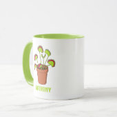 Venus Fly Trap Plant Illustralized Personalized Mok (Voorkant links)