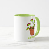 Venus Fly Trap Plant Illustralized Personalized Mok (Voorkant rechts)