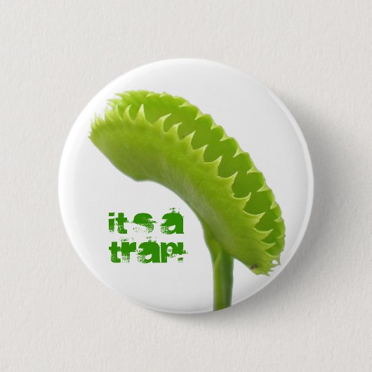 Venus Fly Trap Ronde Button 5,7 Cm (Voorkant)
