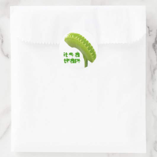 Venus Fly Trap Ronde Sticker (Tas)