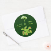 Venus Flytrap Bloemen Boekplaat Ronde Sticker (Envelop)