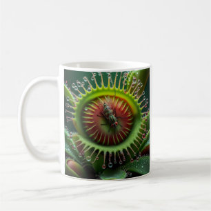 Venus Flytrap Bloemen groen en rood Koffiemok