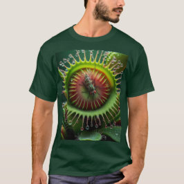 Venus Flytrap Bloemen groen en rood T-shirt