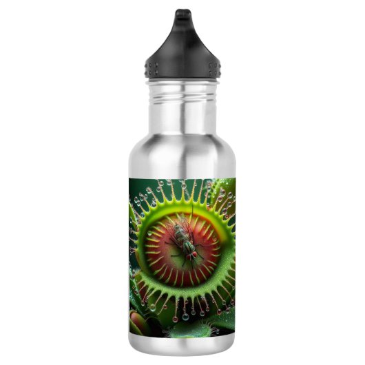 Venus Flytrap Bloemen groen en rood Waterfles (Rechts)
