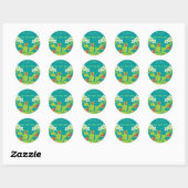 Venus Flytrap Boekenlabel Ronde Sticker (Vel)