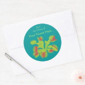 Venus Flytrap Botanisch Boek Bord Ronde Sticker (Envelop)