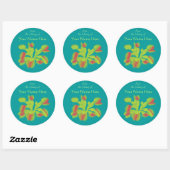 Venus Flytrap Botanisch Boek Bord Ronde Sticker (Vel)