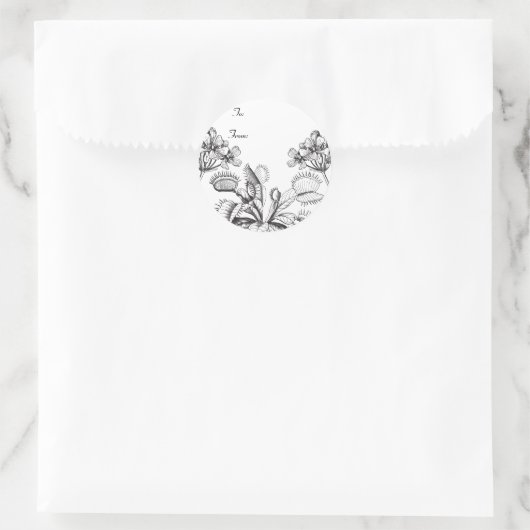 Venus Flytrap Cadeau Label (Tas)