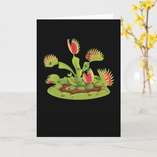 Venus Flytrap Carnivorous Kaart (Gele Bloem)