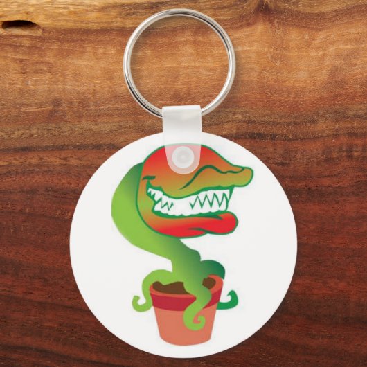 Venus Flytrap Cartoon Sleutelhanger (Voorkant)