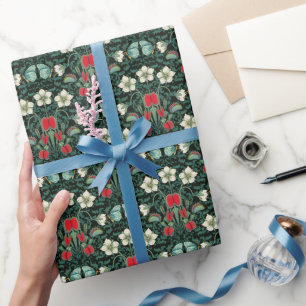 Venus Flytrap en Blauwe Vlinder Cadeaupapier