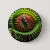 Venus Flytrap Floral Fun Bold Whimsical  Ronde Button 5,7 Cm (Voorkant)