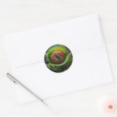 Venus Flytrap Floral Fun Weird Bold Spooky Ronde Sticker (Envelop)