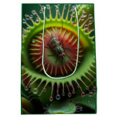 Venus Flytrap Floral Green and Red  Medium Cadeauzakje (Achterkant)