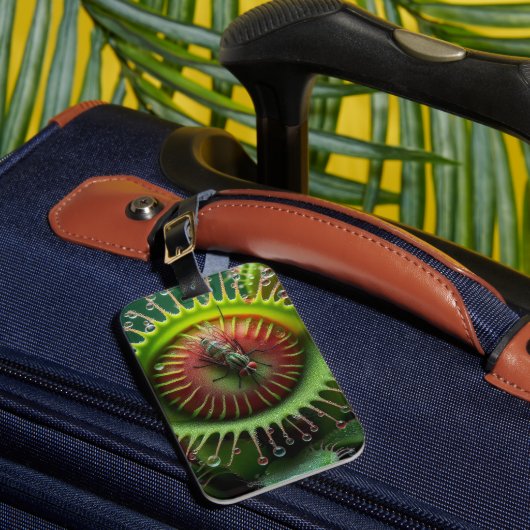 Venus Flytrap Floral Weird Bold Travel Bagagelabel (Voorkant Insitu 1)