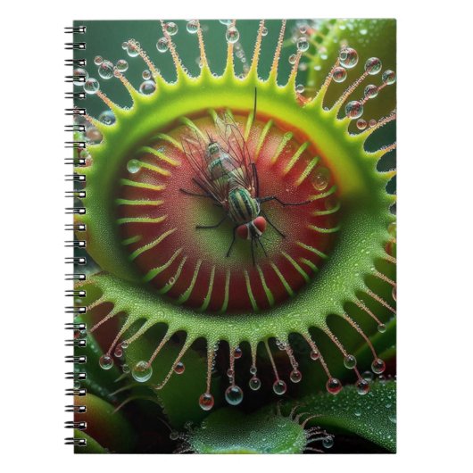 Venus Flytrap Floral Whimsical Plant Notitieboek (Voorkant)