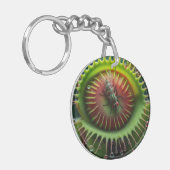 Venus Flytrap Floral Whimsical Weird Fun Sleutelhanger (Voorkant Links)
