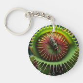 Venus Flytrap Floral Whimsical Weird Fun Sleutelhanger (Voorkant)