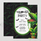Venus Flytrap Groene Slijm Halloween Feestje Kaart (Voorkant / Achterkant)