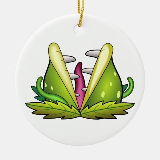 venus flytrap keramisch ornament (Voorkant)